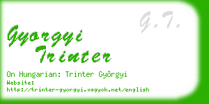 gyorgyi trinter business card