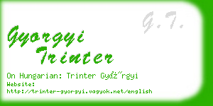 gyorgyi trinter business card